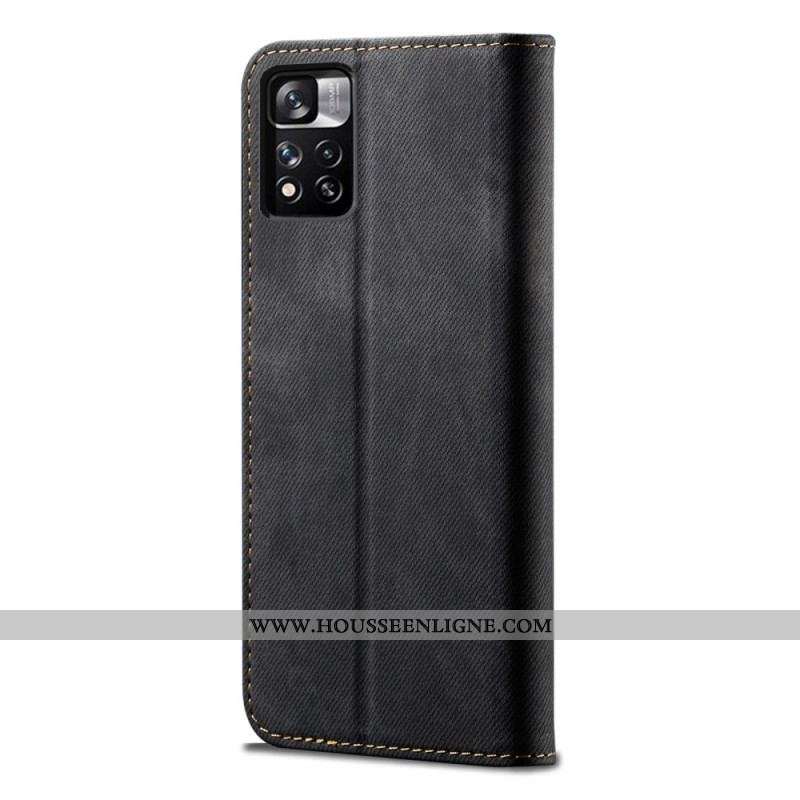 Flip Cover Xiaomi Redmi Note 11 Pro Plus 5G Tissu Jeans