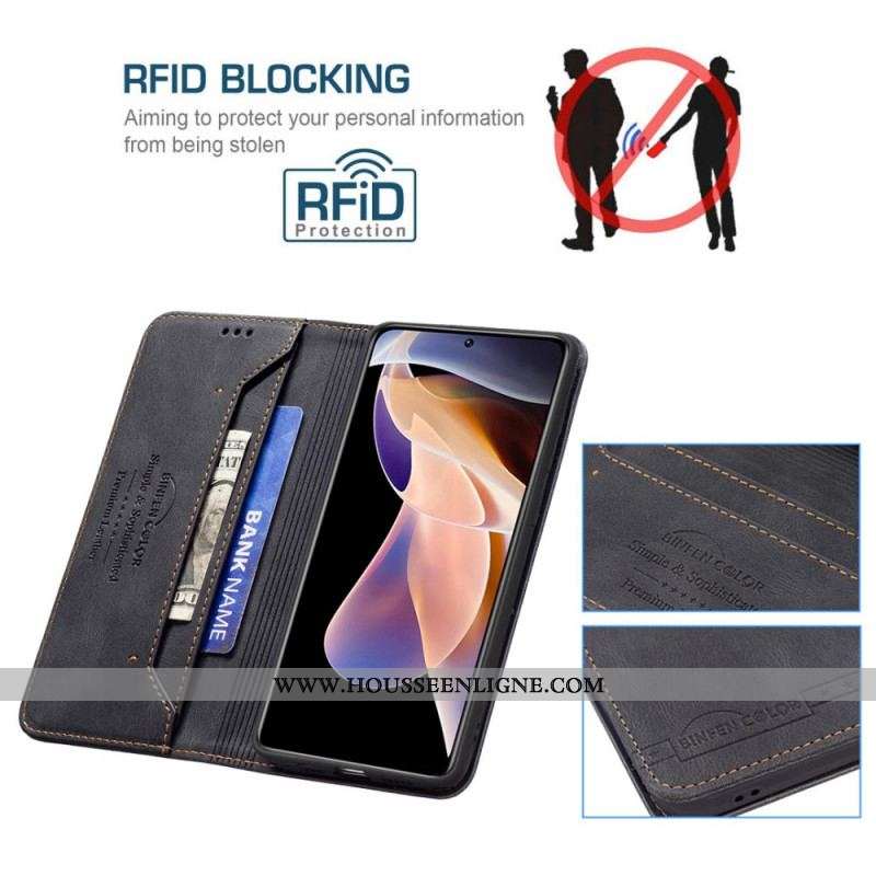Flip Cover Xiaomi Redmi Note 11 Pro Plus Binfen Color RFID Couture