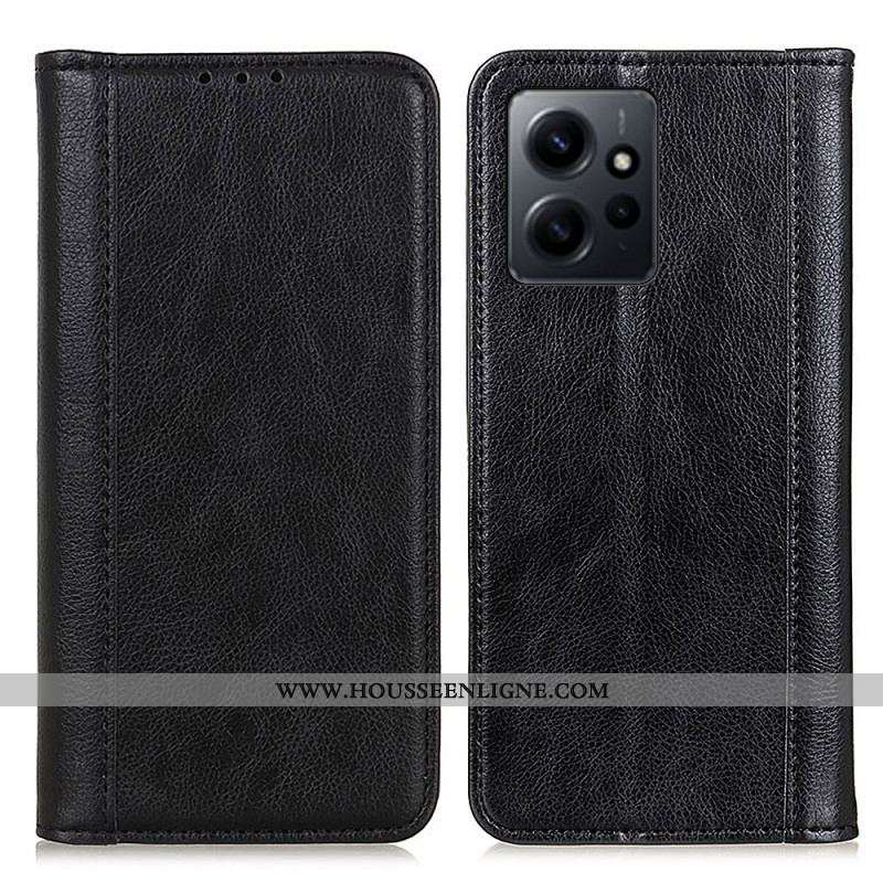 Flip Cover Xiaomi Redmi Note 12 4G Cuir Fendu Vintage