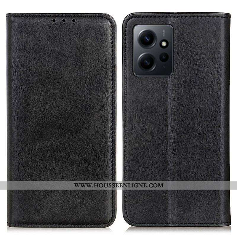 Flip Cover Xiaomi Redmi Note 12 4G Cuir Fendu Élégance