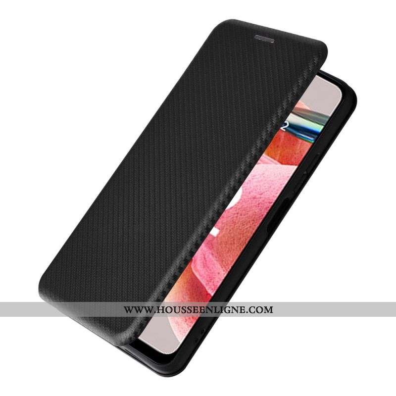 Flip Cover Xiaomi Redmi Note 12 4G Fibre Carbone