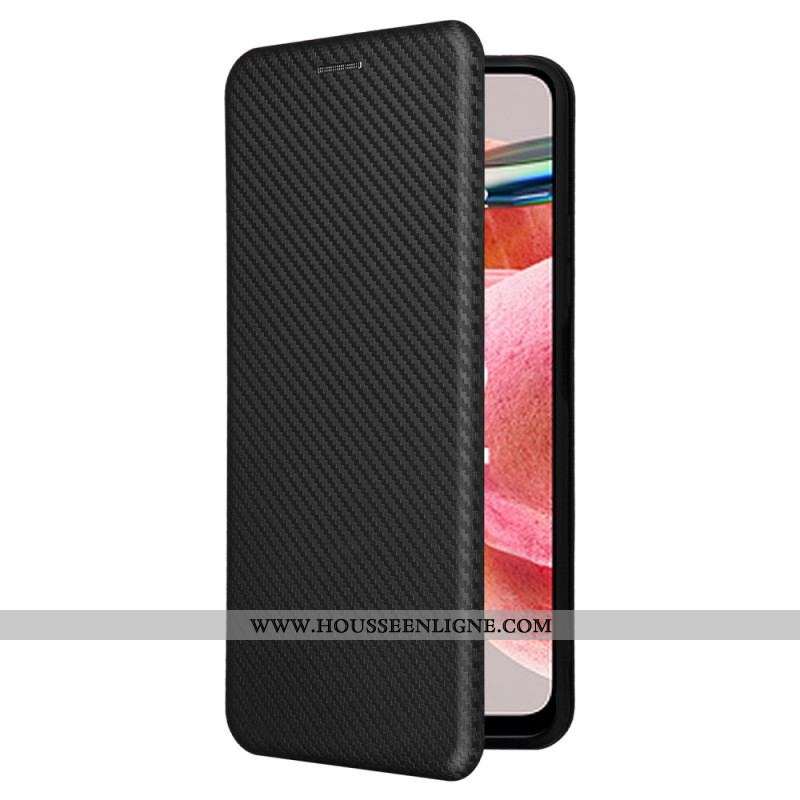 Flip Cover Xiaomi Redmi Note 12 4G Fibre Carbone