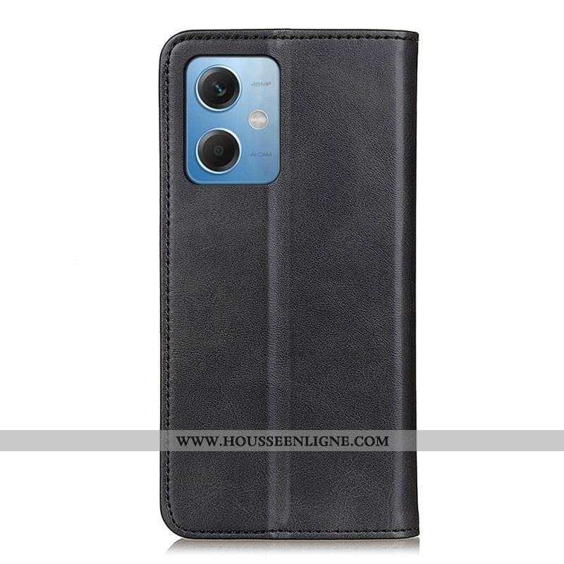 Flip Cover Xiaomi Redmi Note 12/Poco X5 5G Cuir Fendu Classique