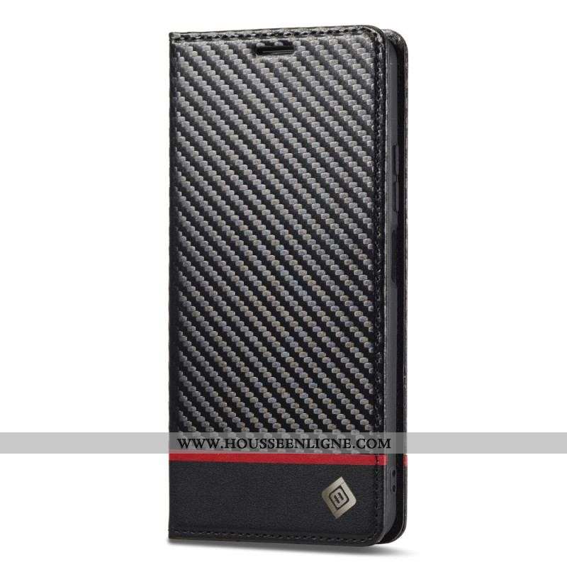 Flip Cover Xiaomi Redmi Note 12/Poco X5 5G Fibre Carbone LC.IMEEKE