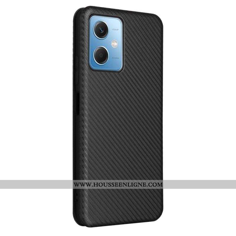 Flip Cover Xiaomi Redmi Note 12/Poco X5 5G Fibre Carbone