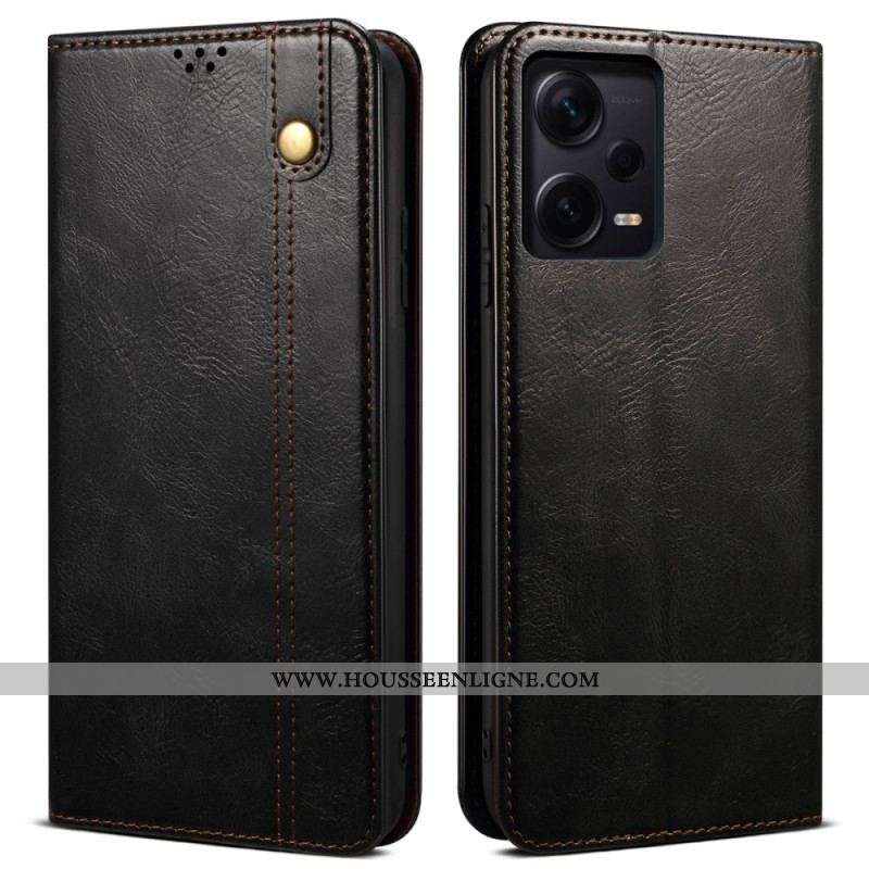 Flip Cover Xiaomi Redmi Note 12 Pro Plus Simili Cuir Ciré