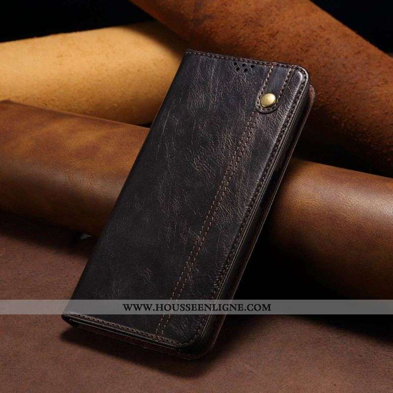 Flip Cover Xiaomi Redmi Note 12 Pro Plus Simili Cuir Ciré