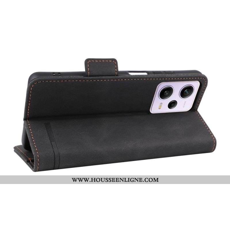 Flip Cover Xiaomi Redmi Note 12 Pro/Poco X5 Pro 5G Effet Cuir Stylé