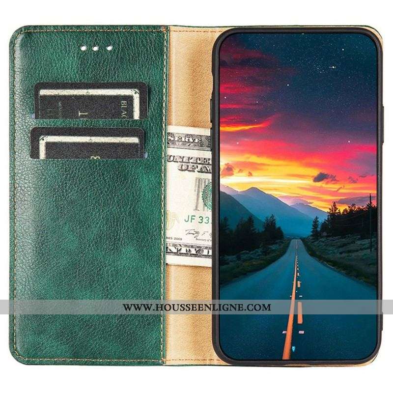 Flip Cover Xiaomi Redmi Note 12 Pro/Poco X5 Pro 5G Simili Cuir Coutures