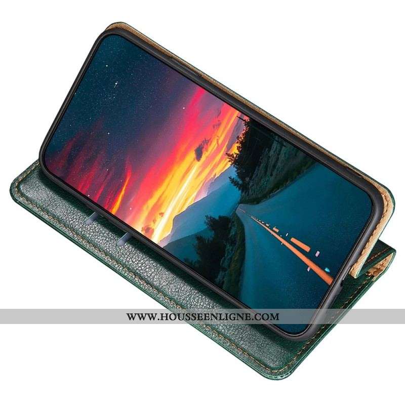 Flip Cover Xiaomi Redmi Note 12 Pro/Poco X5 Pro 5G Simili Cuir Coutures