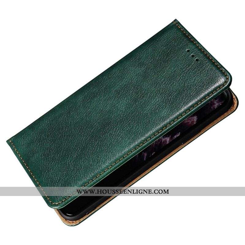 Flip Cover Xiaomi Redmi Note 12 Pro/Poco X5 Pro 5G Simili Cuir Coutures
