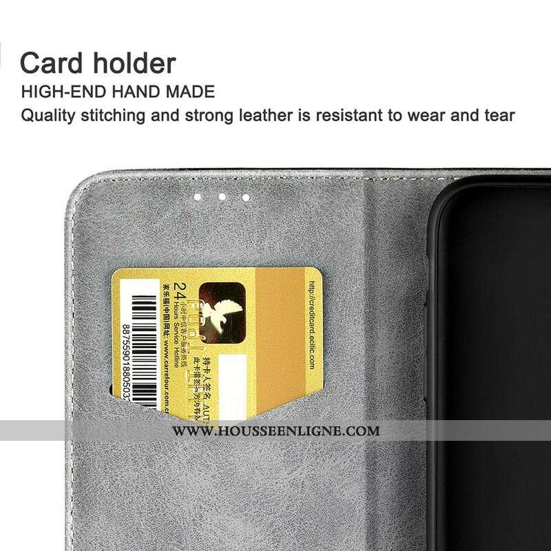 Flip Cover iPhone 13 Mini Bicolore Effet Cuir