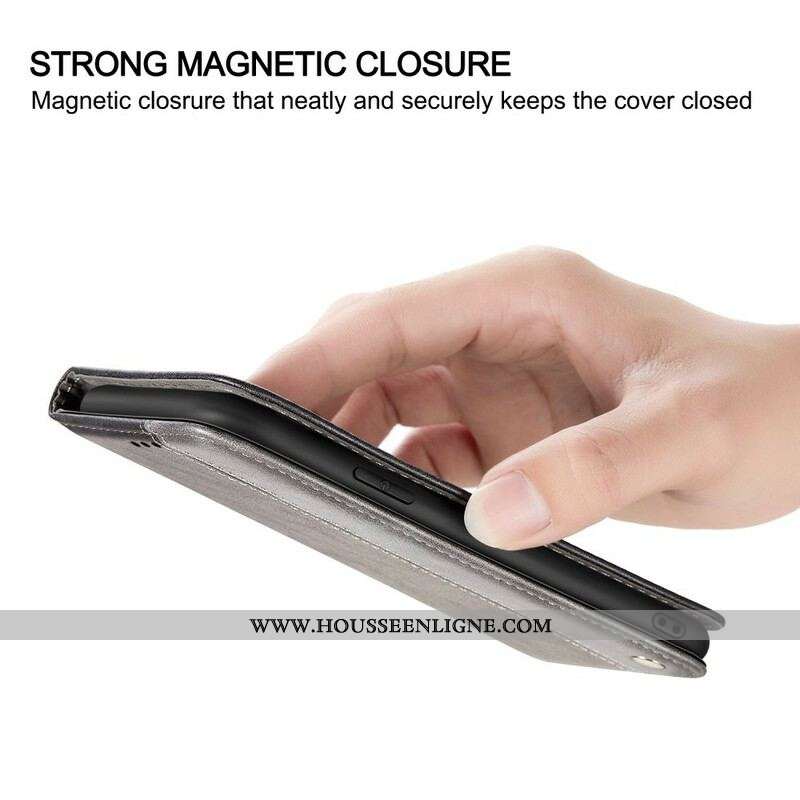 Flip Cover iPhone 13 Mini Bicolore Effet Cuir