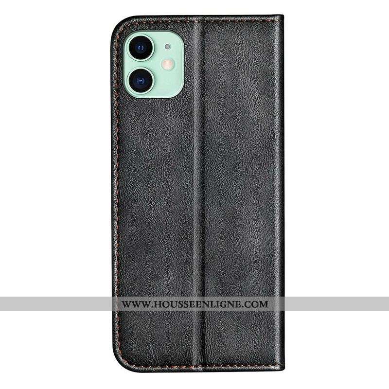 Flip Cover iPhone 13 Mini Bicolore Effet Cuir