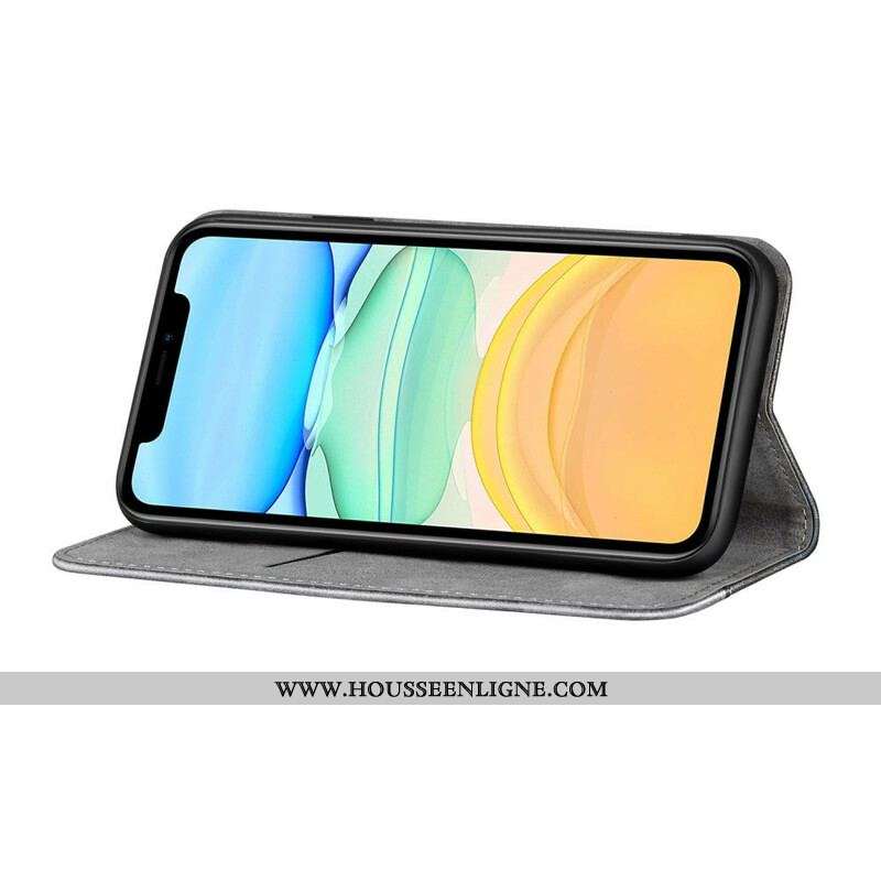 Flip Cover iPhone 13 Mini Bicolore Effet Cuir