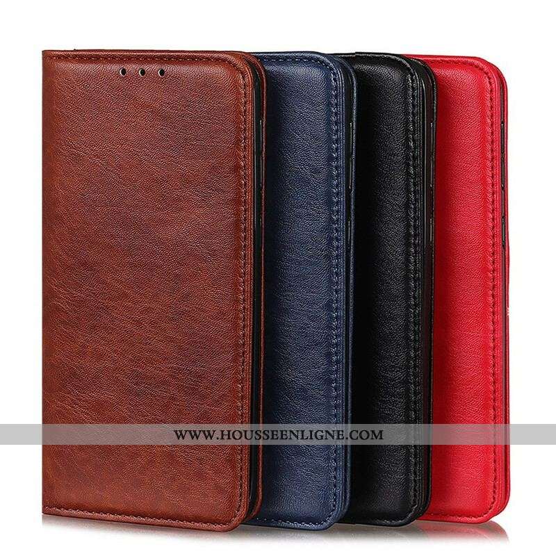 Flip Cover iPhone 13 Mini Cuir Fendu Texturé