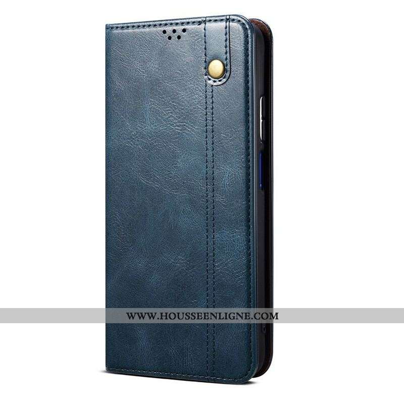 Flip Cover iPhone 13 Mini Simili Cuir Ciré