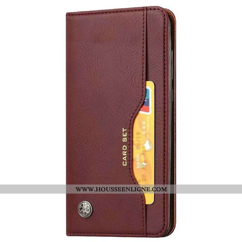 Flip Cover iPhone 13 Mini Simili Cuir Porte-Cartes