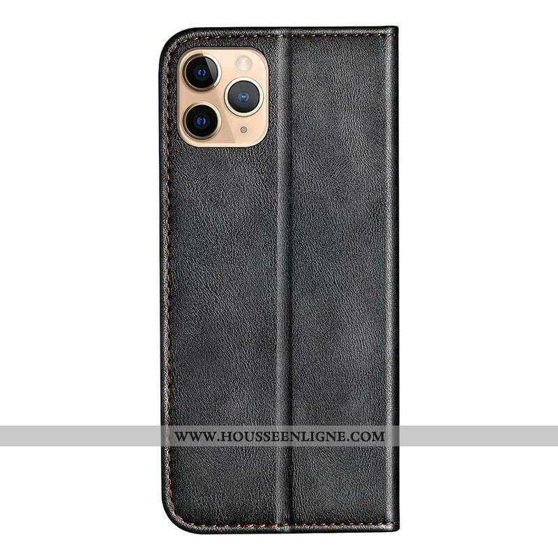 Flip Cover iPhone 13 Pro Bicolore Effet Cuir
