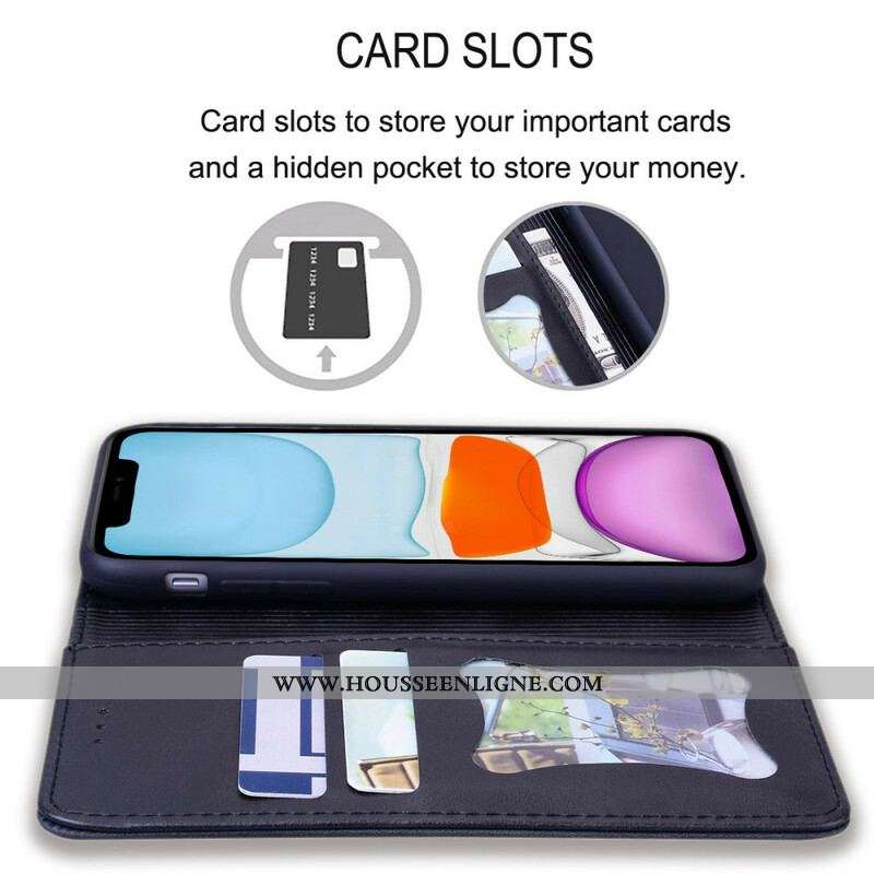 Flip Cover iPhone 13 Pro Effet Cuir Business Bicolore