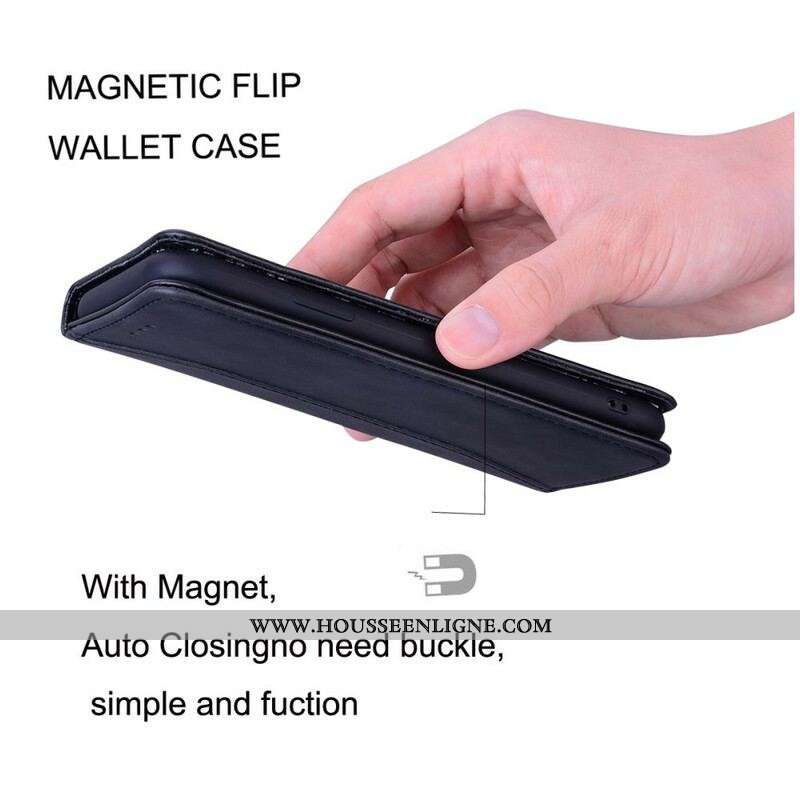 Flip Cover iPhone 13 Pro Effet Cuir Business Bicolore