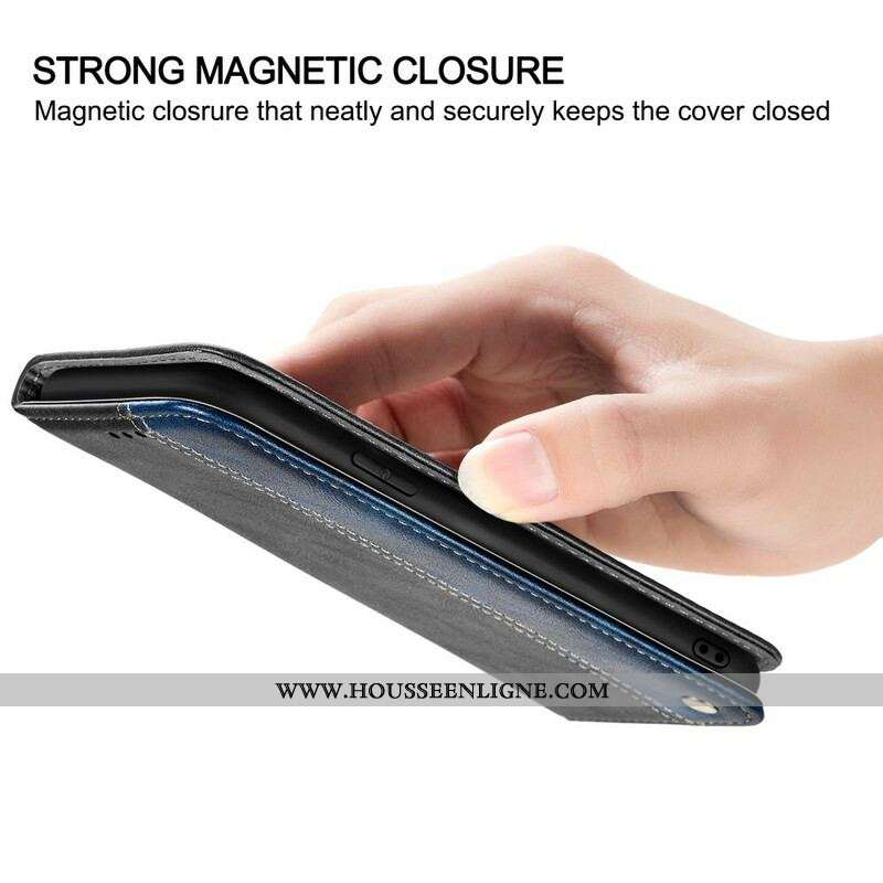 Flip Cover iPhone 13 Pro Max Bicolore Effet Cuir