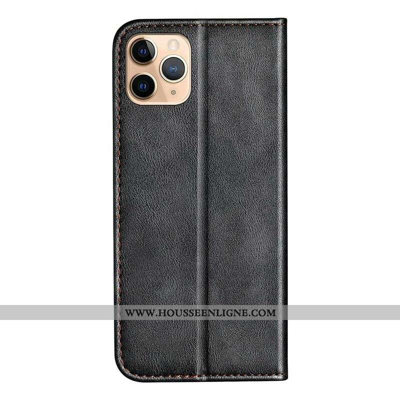Flip Cover iPhone 13 Pro Max Bicolore Effet Cuir