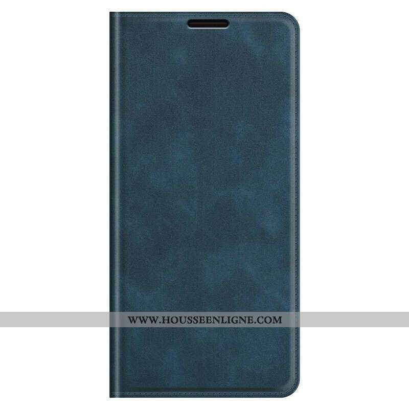 Flip Cover iPhone 13 Pro Max Effet Cuir Douceur Soie