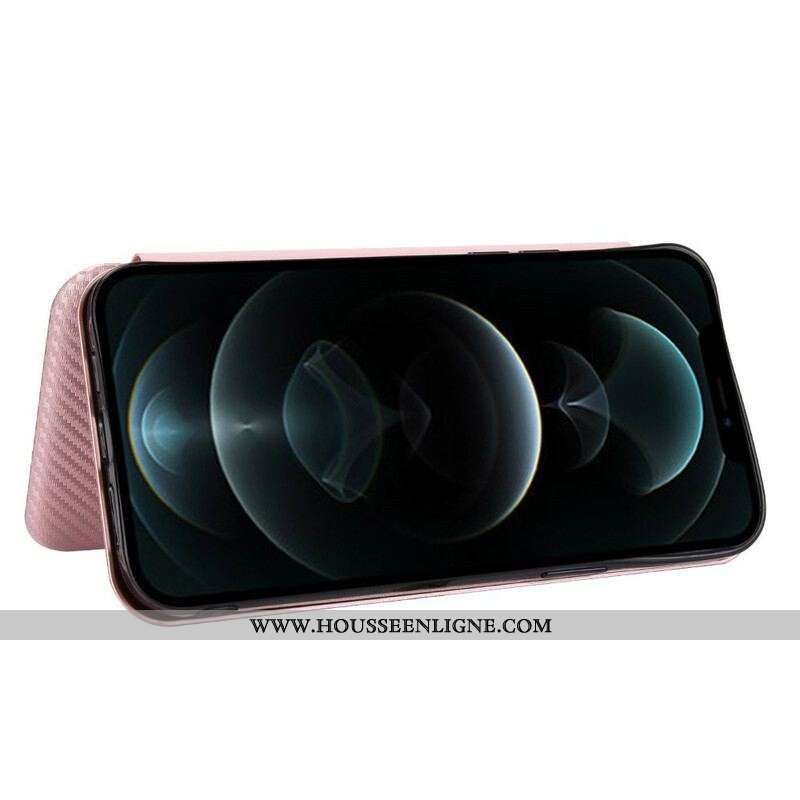 Flip Cover iPhone 13 Pro Max Fibre Carbone