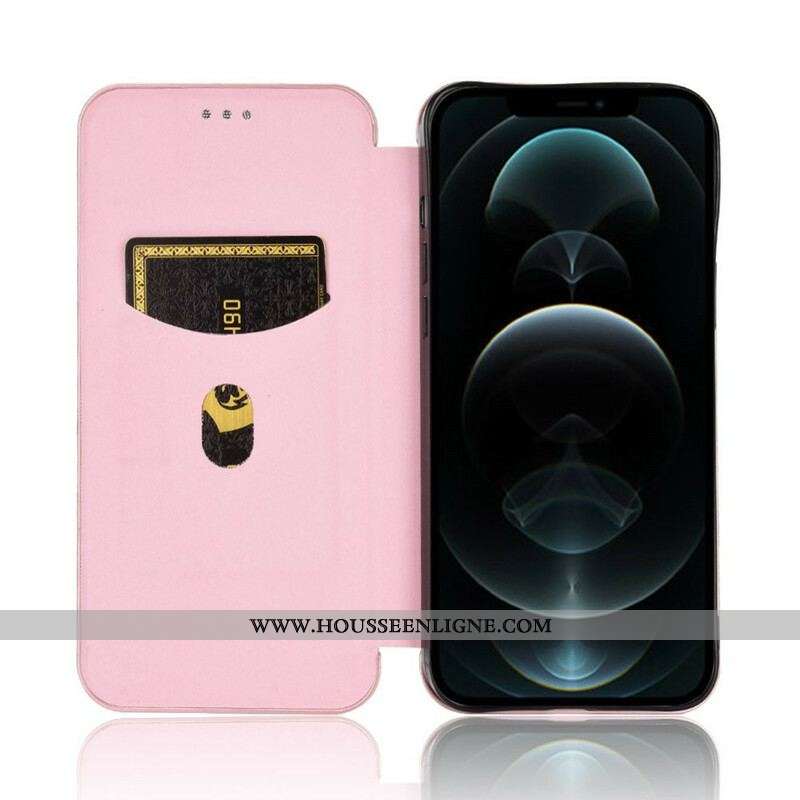 Flip Cover iPhone 13 Pro Max Fibre Carbone