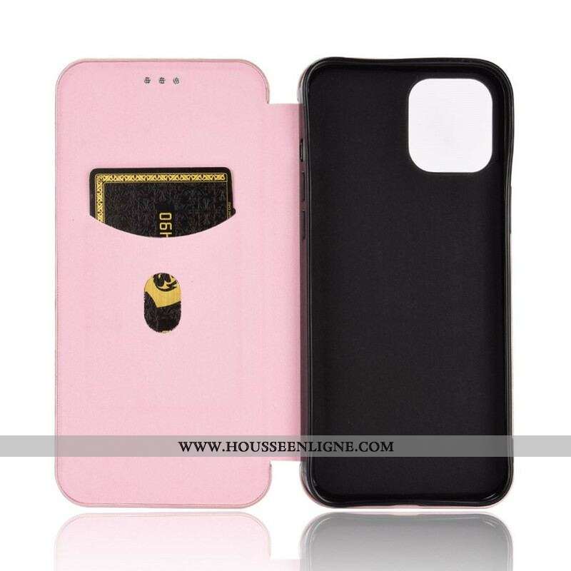 Flip Cover iPhone 13 Pro Max Fibre Carbone
