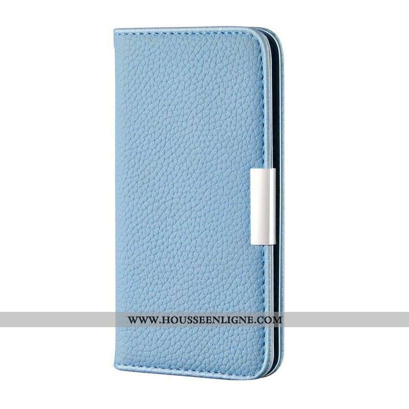 Flip Cover iPhone 13 Pro Max Simili Cuir Litchi Ultra Chic