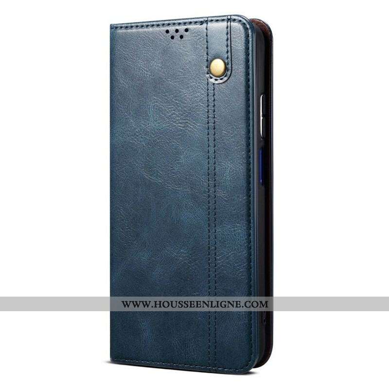 Flip Cover iPhone 13 Pro Simili Cuir Ciré
