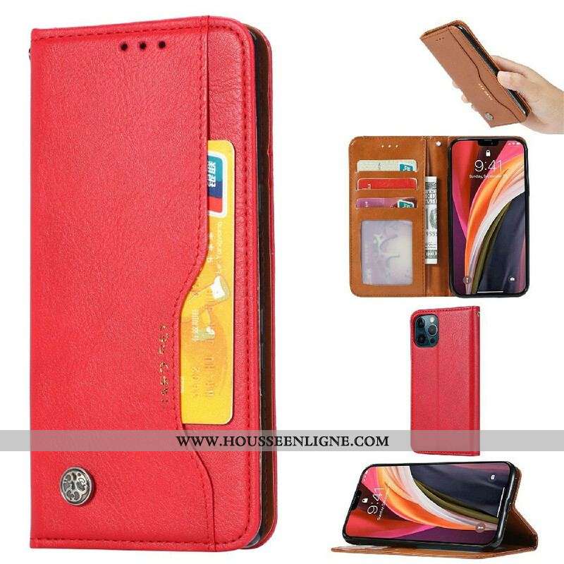 Flip Cover iPhone 13 Pro Simili Cuir Porte-Cartes