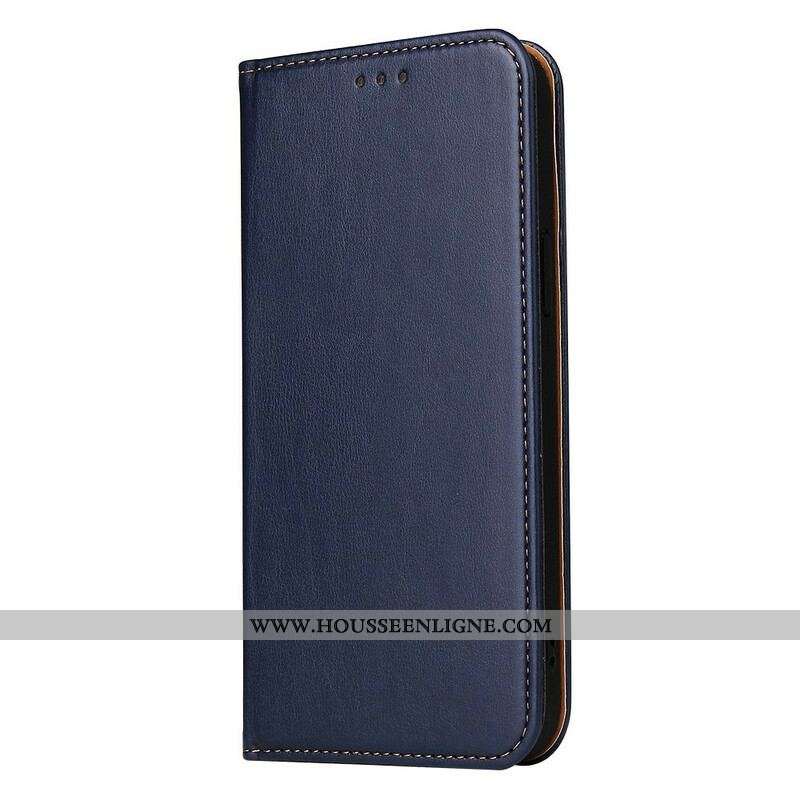 Flip Cover iPhone 13 Pro Simili Cuir Sobriété