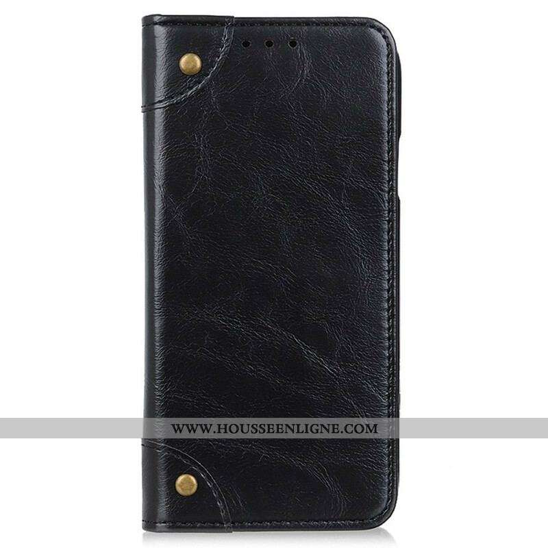Flip Cover iPhone 13 Pro Vintage Rivets