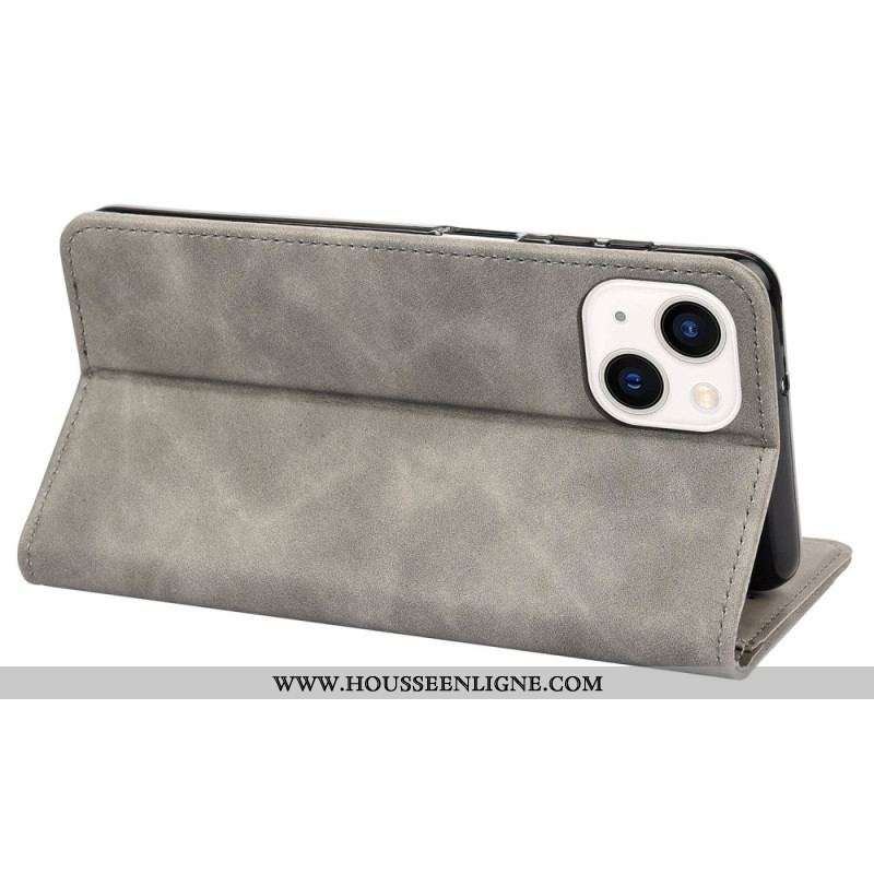 Flip Cover iPhone 14 Bicolore avec Rivet