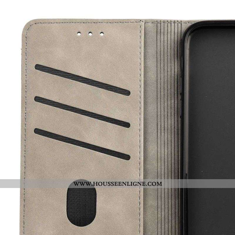 Flip Cover iPhone 14 Bicolore avec Rivet