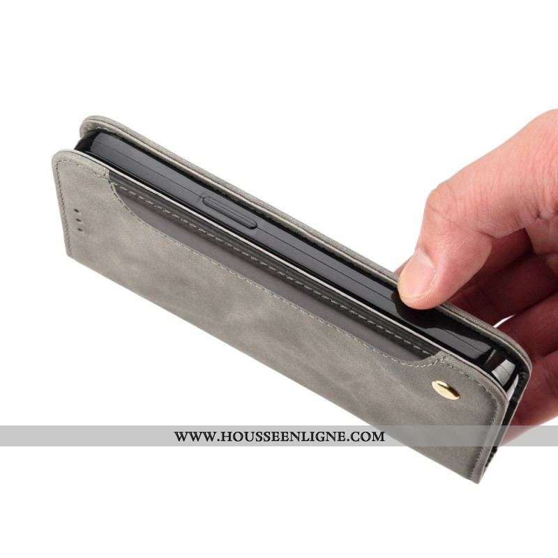 Flip Cover iPhone 14 Bicolore avec Rivet