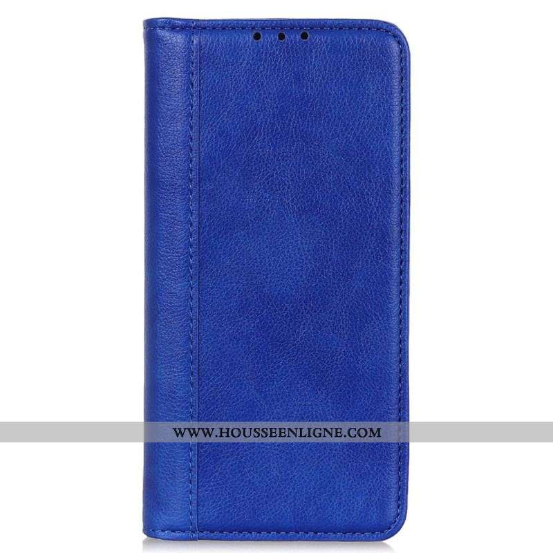Flip Cover iPhone 14 Cuir Fendu Stylé
