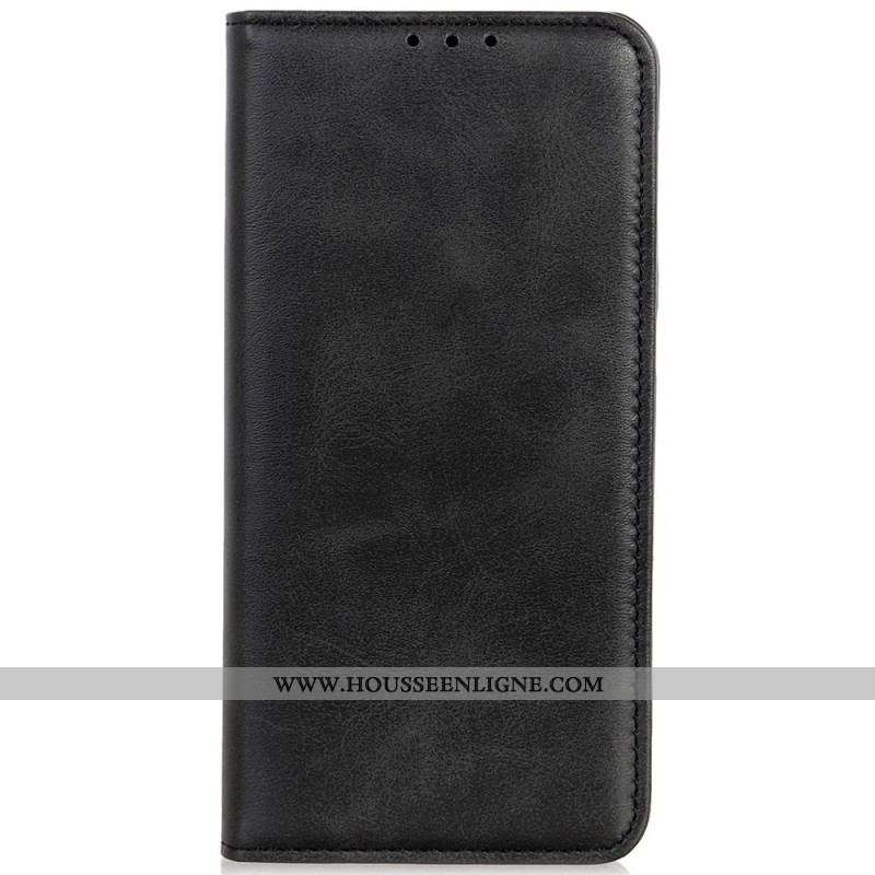 Flip Cover iPhone 14 Plus Cuir Fendu Mat