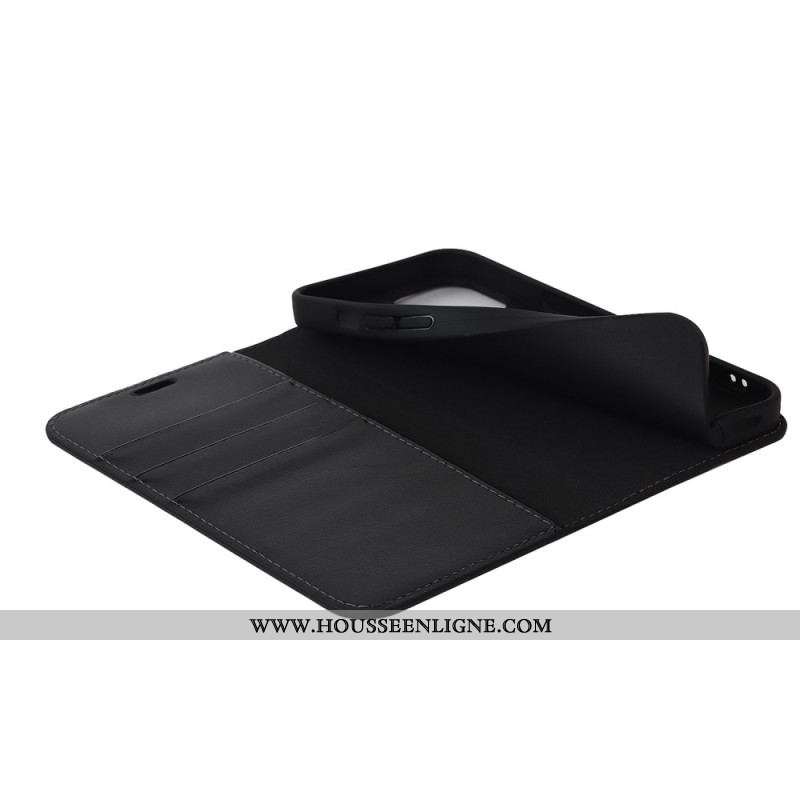 Flip Cover iPhone 14 Plus Cuir Véritable