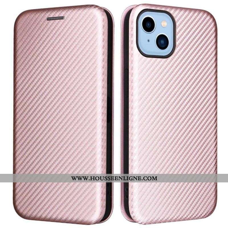 Flip Cover iPhone 14 Plus Fibre Carbone
