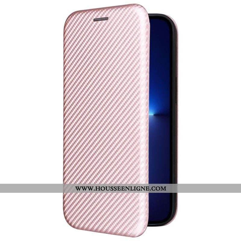 Flip Cover iPhone 14 Plus Fibre Carbone
