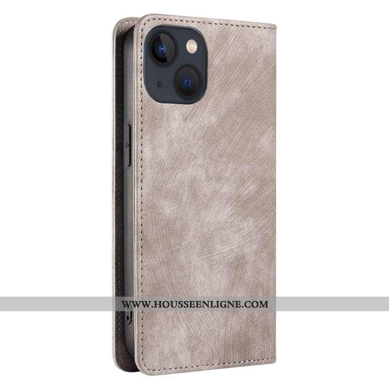 Flip Cover iPhone 14 Plus Simili Cuir Coloré
