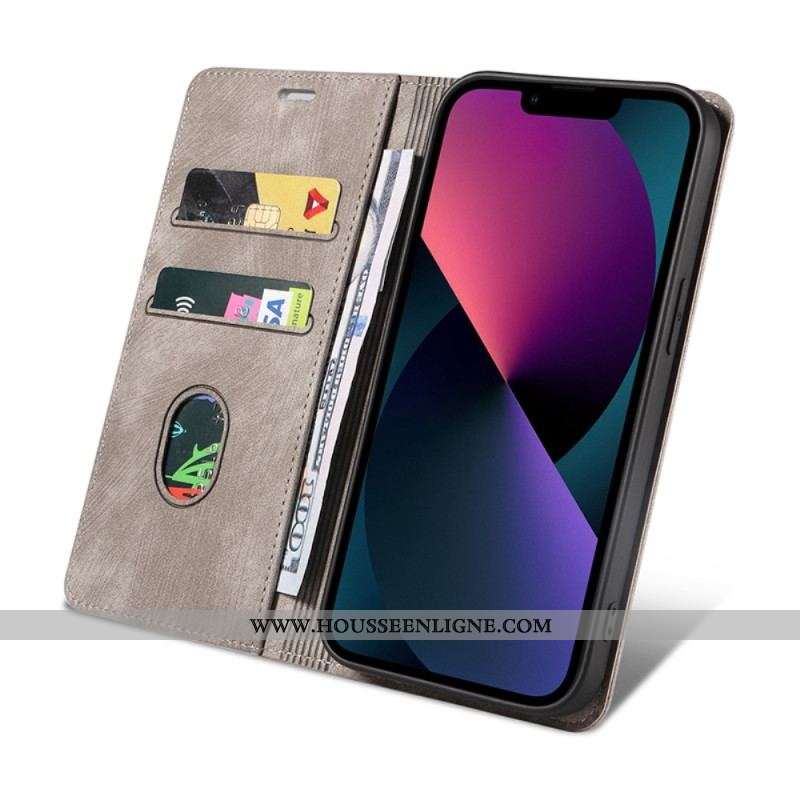 Flip Cover iPhone 14 Plus Simili Cuir Coloré
