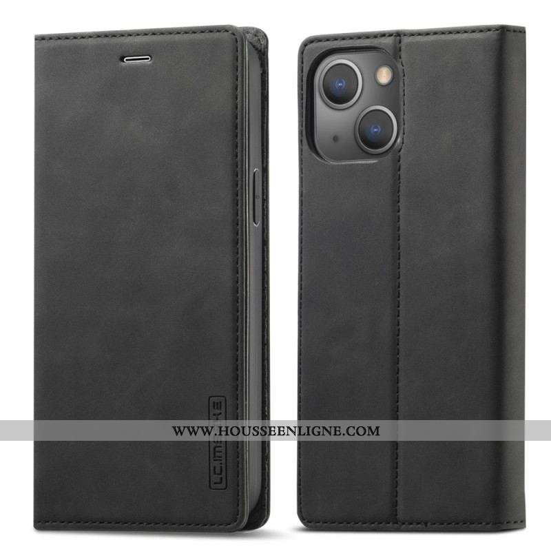 Flip Cover iPhone 14 Plus Simili Cuir Lc.Imeeke