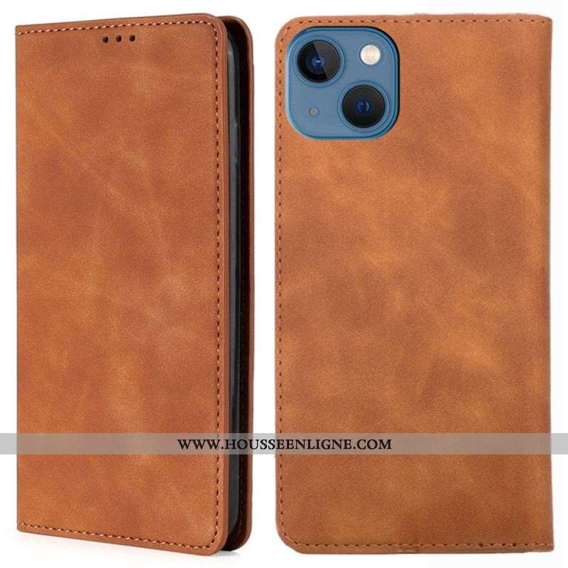 Flip Cover iPhone 14 Plus Simili Cuir Élégance