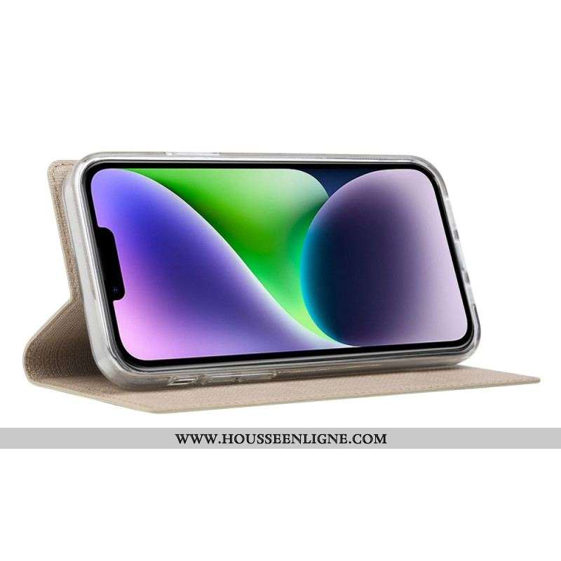 Flip Cover iPhone 14 Plus Texturée VILI DMX