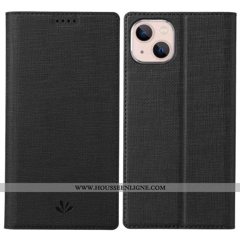 Flip Cover iPhone 14 Plus Texturée VILI DMX